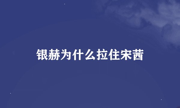 银赫为什么拉住宋茜