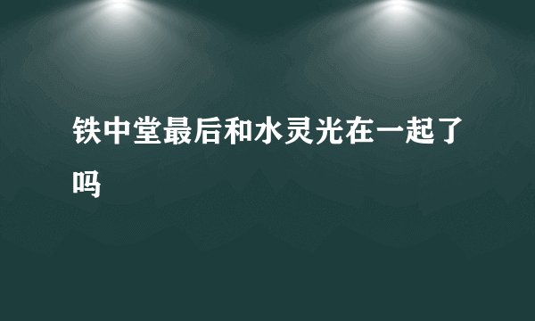 铁中堂最后和水灵光在一起了吗