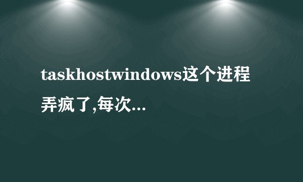 taskhostwindows这个进程弄疯了,每次关机都有这个进程,