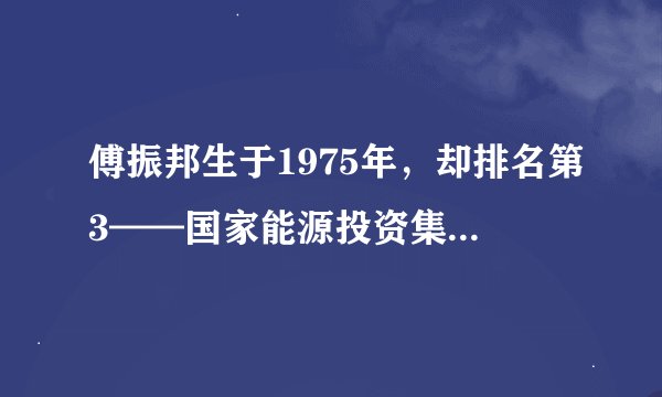 傅振邦生于1975年，却排名第3——国家能源投资集团现任领导班子