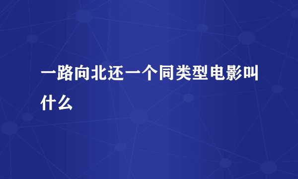 一路向北还一个同类型电影叫什么