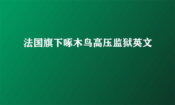 法国旗下啄木鸟高压监狱英文