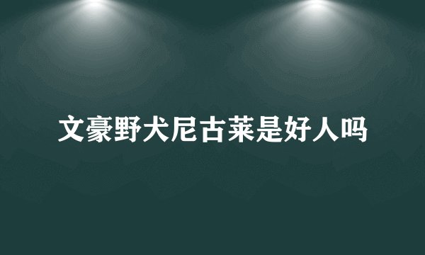 文豪野犬尼古莱是好人吗