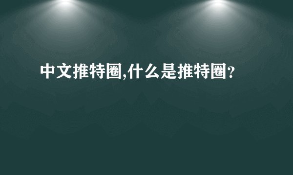 中文推特圈,什么是推特圈?