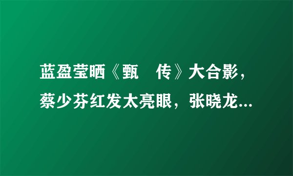 蓝盈莹晒《甄嬛传》大合影，蔡少芬红发太亮眼，张晓龙帅气又年轻