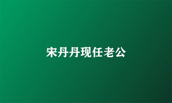 宋丹丹现任老公