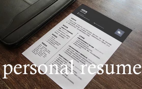 personal resume中文意思是什么？