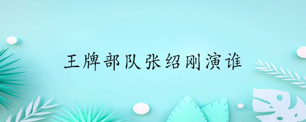 王牌部队张绍刚演谁