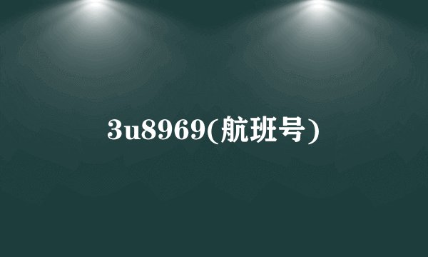 3u8969(航班号)
