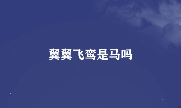 翼翼飞鸾是马吗