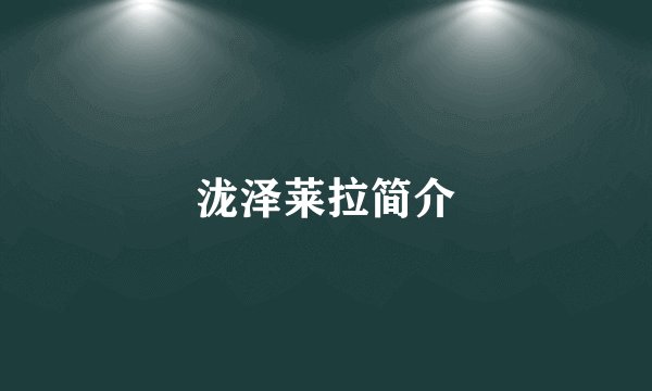 泷泽莱拉简介