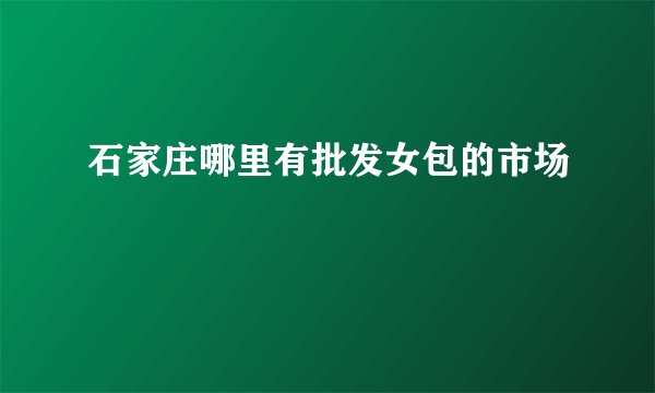 石家庄哪里有批发女包的市场