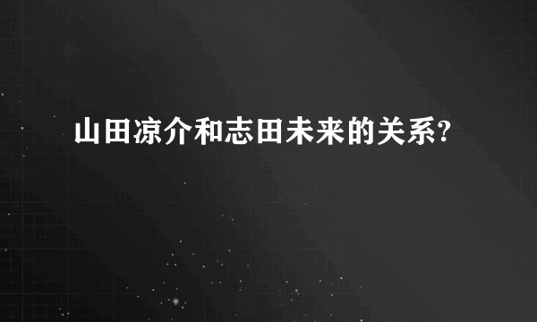 山田凉介和志田未来的关系?