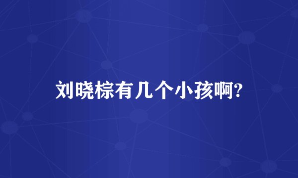 刘晓棕有几个小孩啊?