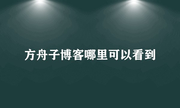 方舟子博客哪里可以看到