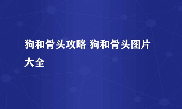 狗和骨头攻略 狗和骨头图片大全