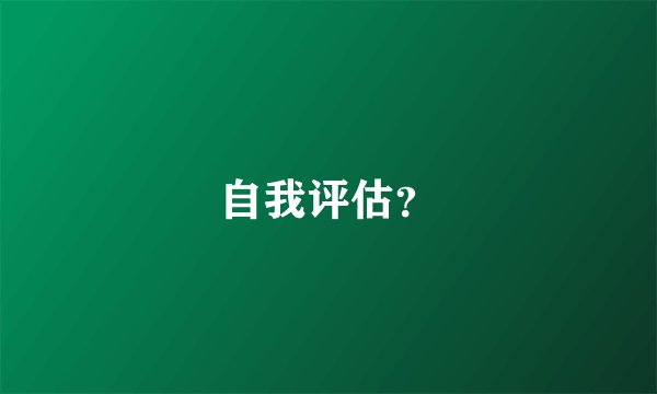 自我评估？