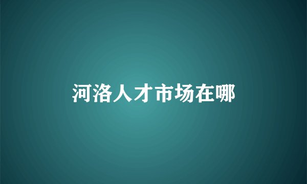 河洛人才市场在哪