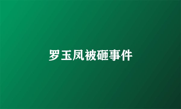 罗玉凤被砸事件