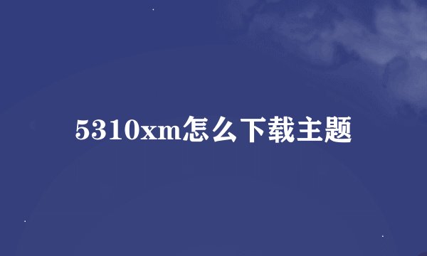 5310xm怎么下载主题