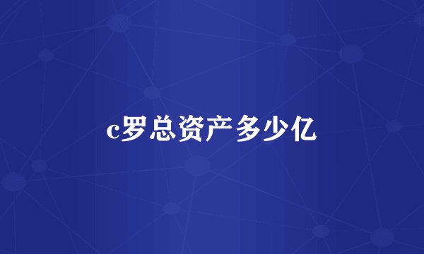 c罗总资产多少亿