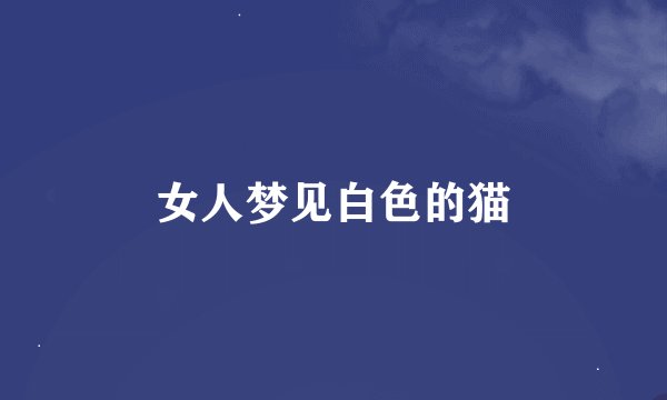 女人梦见白色的猫