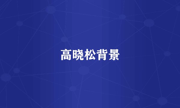 高晓松背景