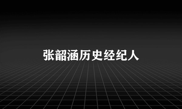 张韶涵历史经纪人