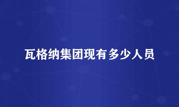 瓦格纳集团现有多少人员