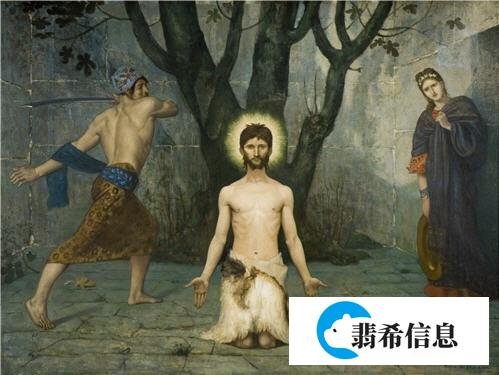 画评(15):象征主义代表画家夏凡纳的两幅代表作:1869年的“施洗约翰的斩首”
