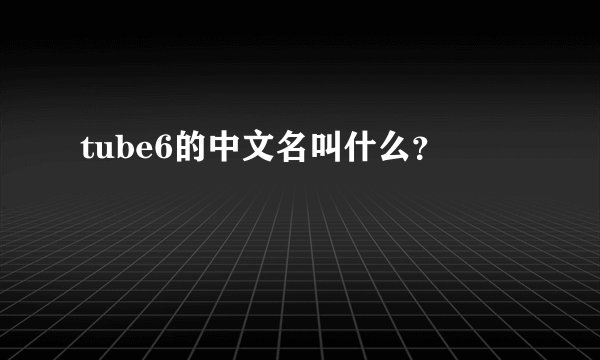 tube6的中文名叫什么？