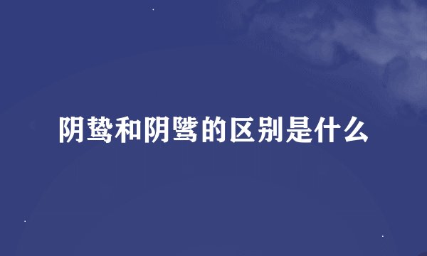 阴鸷和阴骘的区别是什么
