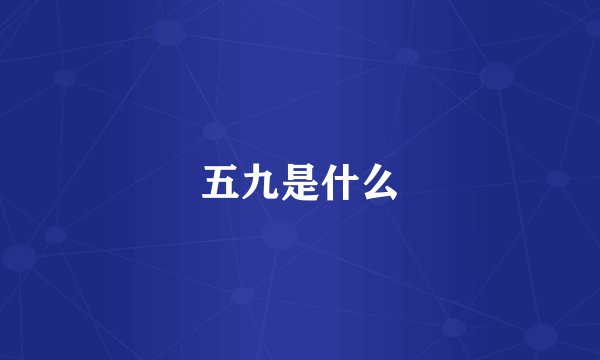 五九是什么