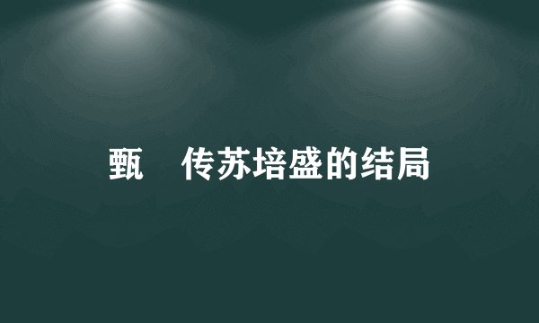 甄嬛传苏培盛的结局