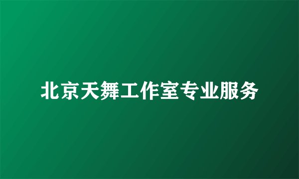 北京天舞工作室专业服务