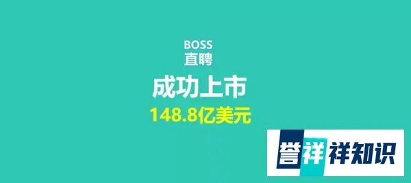 【148.8亿美元】BOSS直聘上市首日涨幅95.79%。发行价19美元，收盘37.2美元?，市值148.8亿美元！完美首秀！