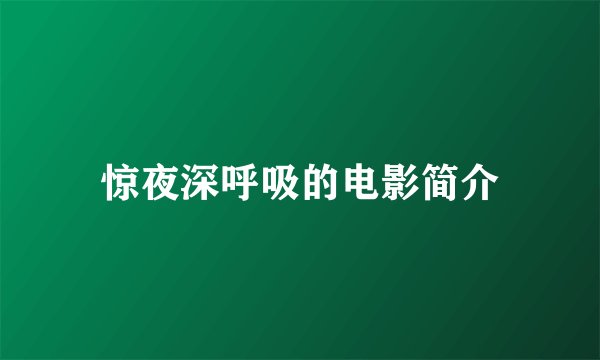 惊夜深呼吸的电影简介
