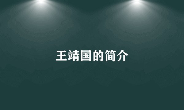 王靖国的简介