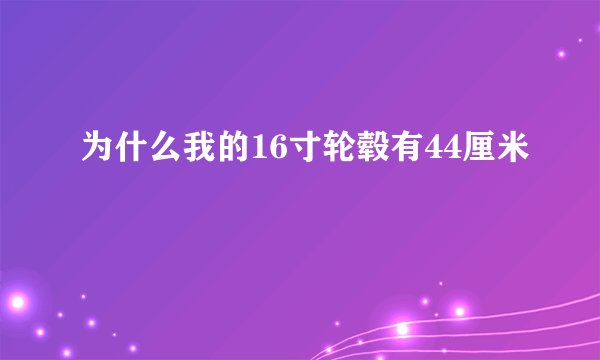 为什么我的16寸轮毂有44厘米