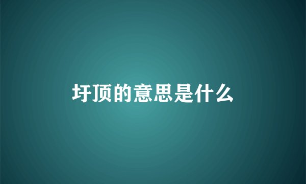 圩顶的意思是什么