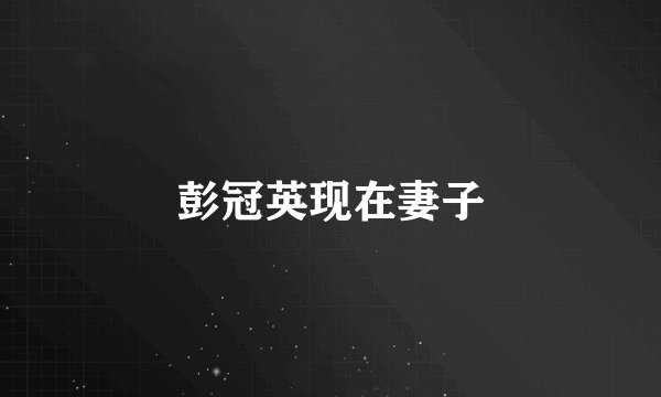 彭冠英现在妻子