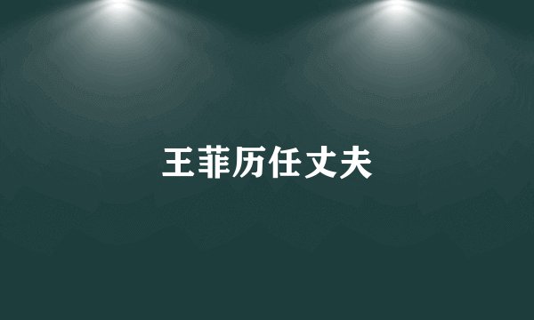 王菲历任丈夫