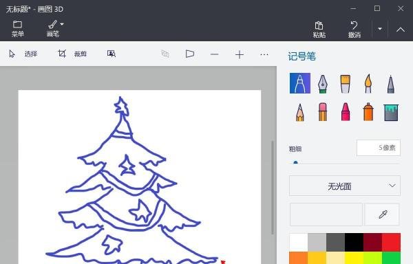 圣诞树手机涂鸦怎么画
