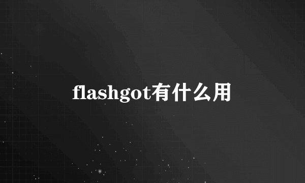 flashgot有什么用