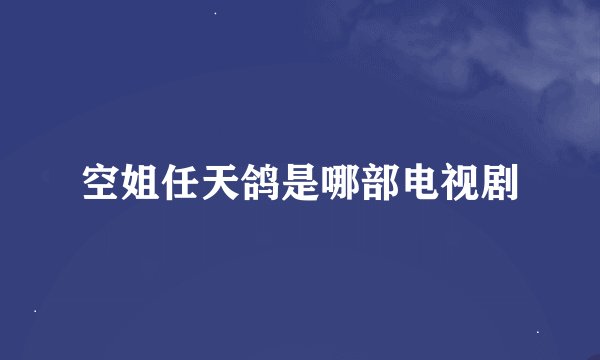 空姐任天鸽是哪部电视剧