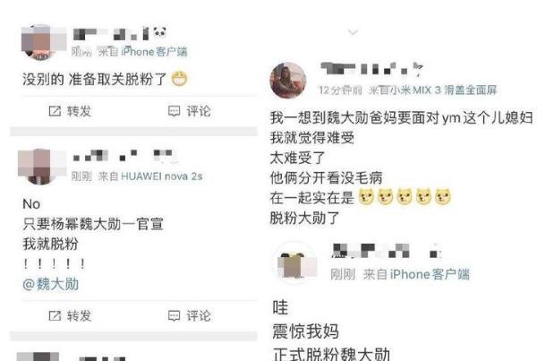 魏大勋遭大规模脱粉，与杨幂恋情引争议，步赵丽颖冯绍峰后尘？