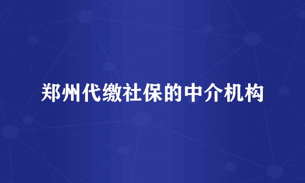 郑州代缴社保的中介机构