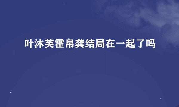 叶沐芙霍帛龚结局在一起了吗
