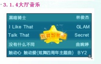 QQ炫舞大厅从3.0起所有歌曲