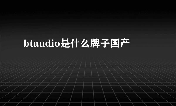 btaudio是什么牌子国产
